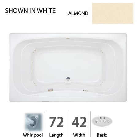 A large image of the Jacuzzi SIG7242 WCL 2CH Almond
