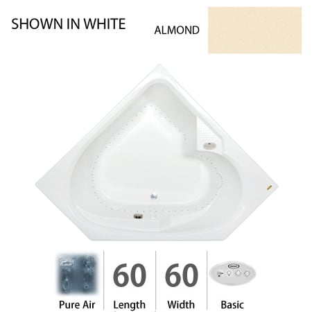 A large image of the Jacuzzi TAR6060 ACR 2XX Almond
