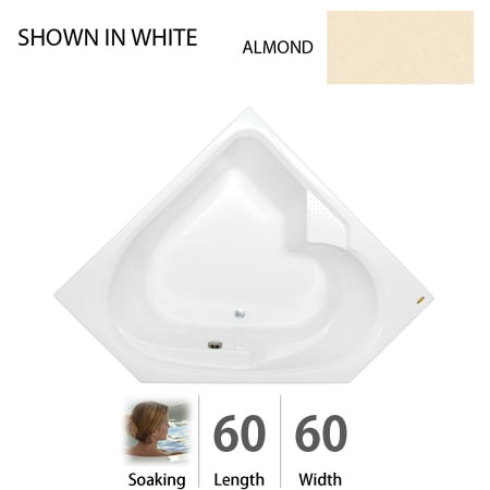 A large image of the Jacuzzi TAR6060 BCX XXX Almond