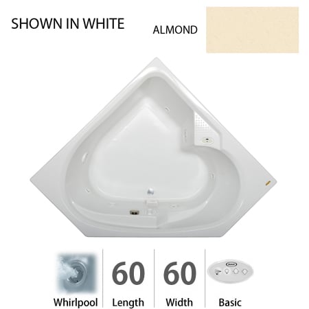 A large image of the Jacuzzi TAR6060 WCR 2XX Almond