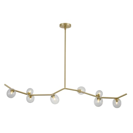 A large image of the James Allan ACH30415 Brushed Brass / Clear Glass