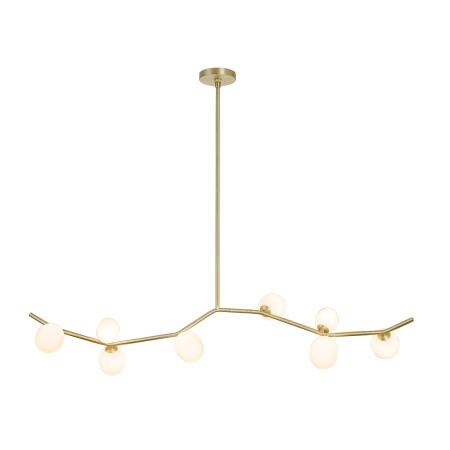 A large image of the James Allan ACH30415 Brushed Brass / White Glass