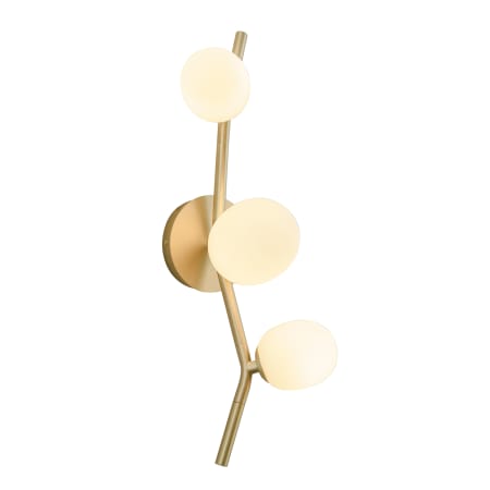 A large image of the James Allan AWS60212 Brushed Brass / White Glass