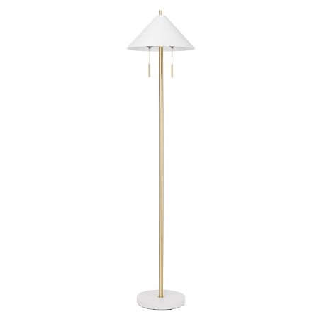 A large image of the James Allan GELMP62546 Matte White / Soft Brass