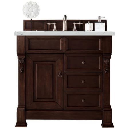 A large image of the James Martin Vanities 147-114-556-3ENC Burnished Mahogany