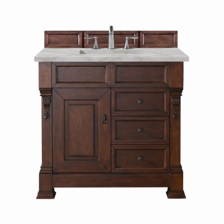 A large image of the James Martin Vanities 147-114-556-3VSL Warm Cherry