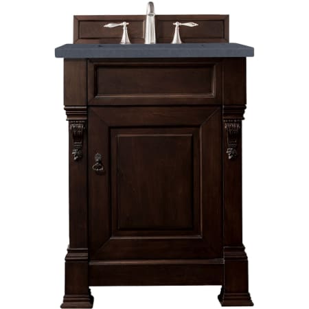 A large image of the James Martin Vanities 147-114-V26-3CSP Burnished Mahogany