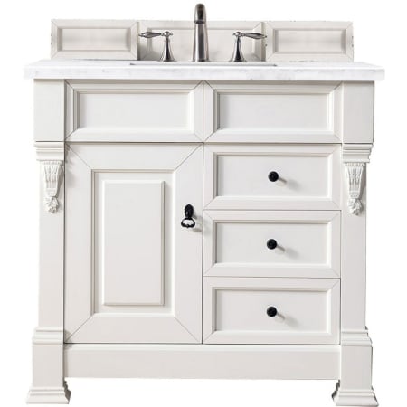 A large image of the James Martin Vanities 147-V36-3AF Bright White