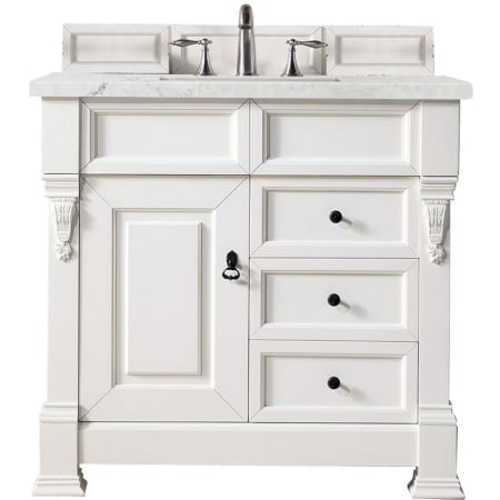 A large image of the James Martin Vanities 147-V36-3EJP Bright White