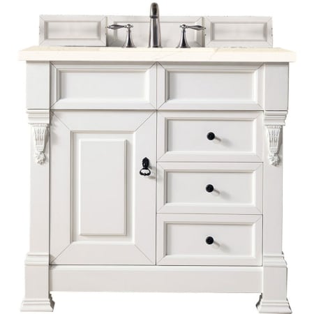 A large image of the James Martin Vanities 147-V36-3EMR Bright White