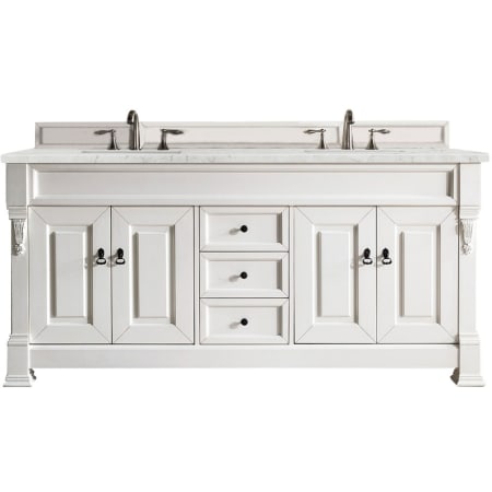 A large image of the James Martin Vanities 147-V72-3EJP Bright White