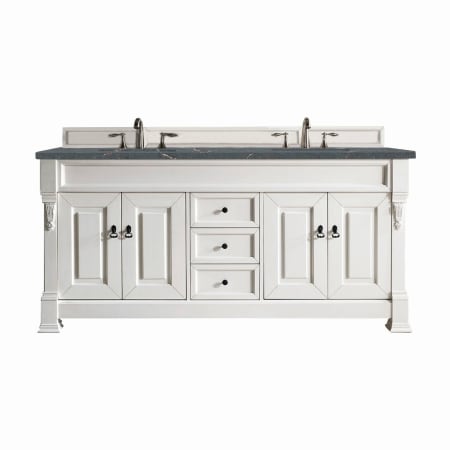 A large image of the James Martin Vanities 147-V72-3PBL Bright White