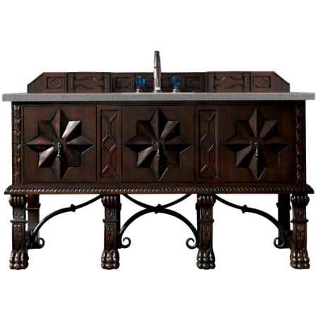 A large image of the James Martin Vanities 150-V60S-3GEX Antique Walnut