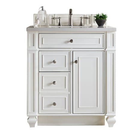 A large image of the James Martin Vanities 157-V30-3WZ Bright White