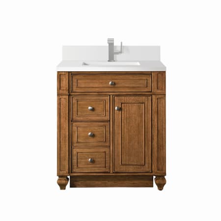 A large image of the James Martin Vanities 157-V30-1WZ Saddle Brown