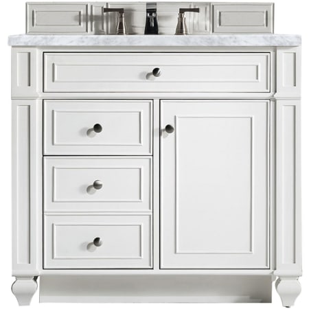 A large image of the James Martin Vanities 157-V36-3CAR Bright White