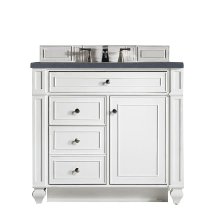 A large image of the James Martin Vanities 157-V36-3CSP Bright White
