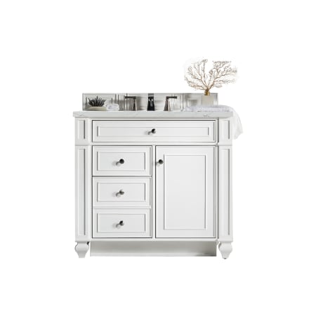 A large image of the James Martin Vanities 157-V36-3ENC Bright White