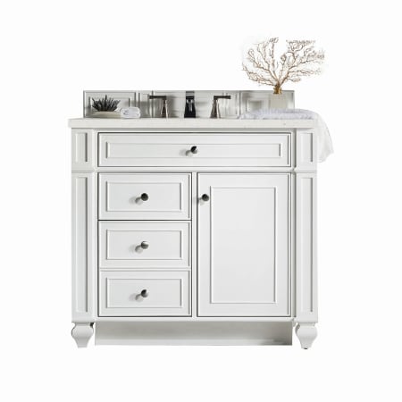 A large image of the James Martin Vanities 157-V36-3LDL Bright White