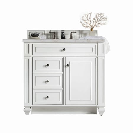 A large image of the James Martin Vanities 157-V36-3VSL Bright White