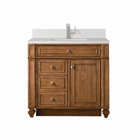 A large image of the James Martin Vanities 157-V36-1WZ Saddle Brown