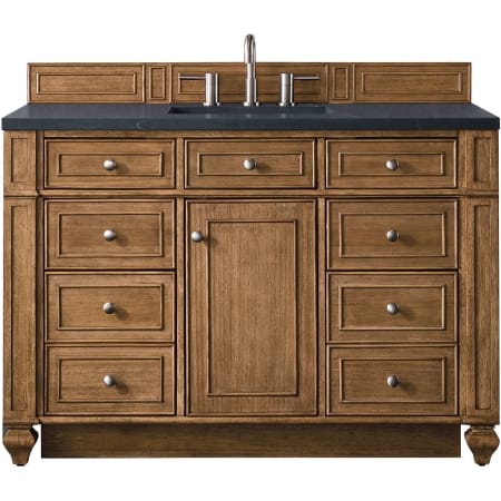 A large image of the James Martin Vanities 157-V48-3CSP Saddle Brown
