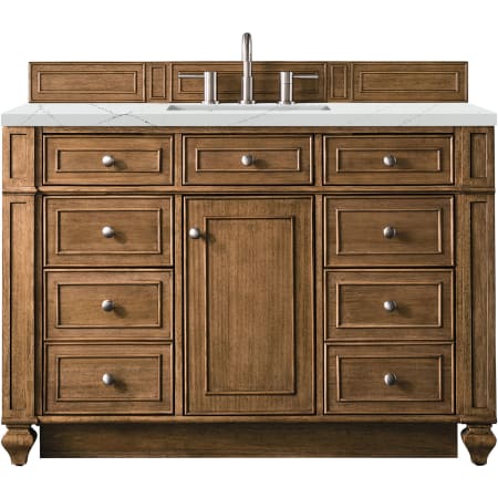 A large image of the James Martin Vanities 157-V48-3ENC Saddle Brown