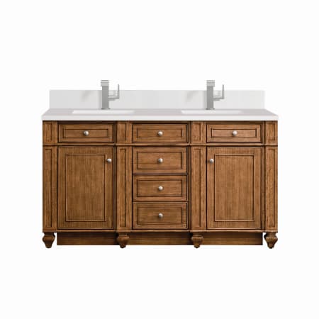 A large image of the James Martin Vanities 157-V60D-1WZ Saddle Brown