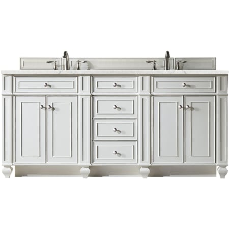A large image of the James Martin Vanities 157-V72-3EJP Bright White