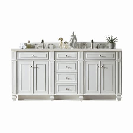 A large image of the James Martin Vanities 157-V72-3LDL Bright White