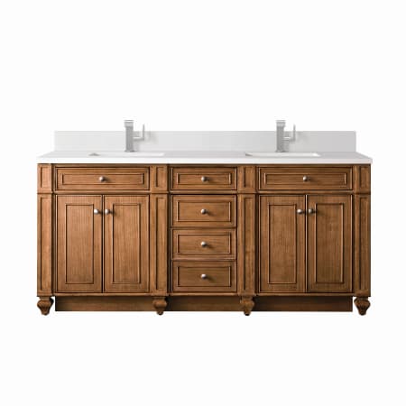 A large image of the James Martin Vanities 157-V72-1WZ Saddle Brown