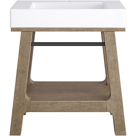 A large image of the James Martin Vanities 165-V31.5-GW Weathered Timber