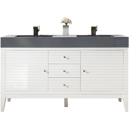 A large image of the James Martin Vanities 210-V59D-DGG Glossy White