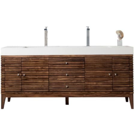 A large image of the James Martin Vanities 210-V72D-GW Mid Century Walnut