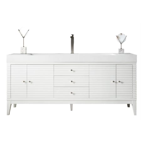 A large image of the James Martin Vanities 210-V72S-GW Glossy White