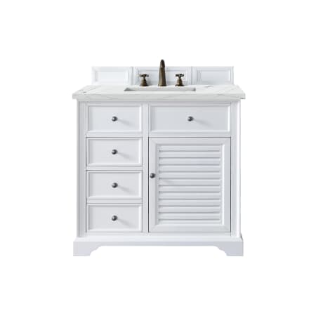 A large image of the James Martin Vanities 238-104-V36-3ENC Bright White