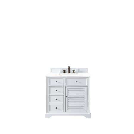 A large image of the James Martin Vanities 238-104-V36-3WZ Bright White
