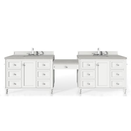 A large image of the James Martin Vanities 301-V122-DU-3ESR Bright White