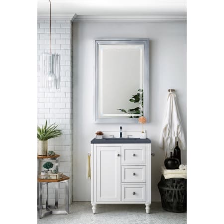 A large image of the James Martin Vanities 301-V30-3CSP Bright White