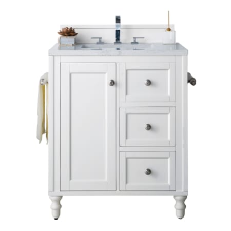 A large image of the James Martin Vanities 301-V30-3EJP Bright White