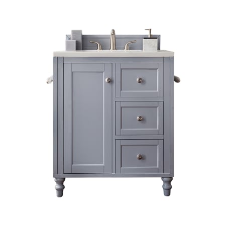 A large image of the James Martin Vanities 301-V30-3EJP Silver Gray