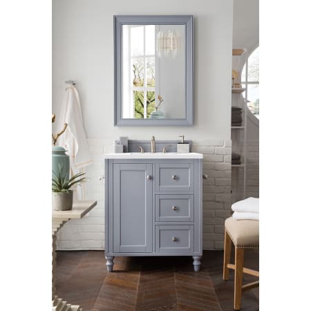 A large image of the James Martin Vanities 301-V30-3WZ Silver Gray