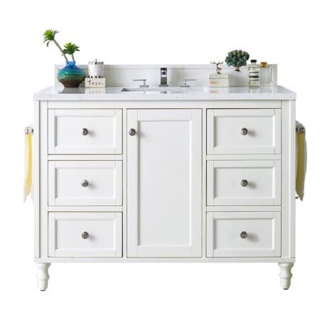 A large image of the James Martin Vanities 301-V48-3EJP Bright White