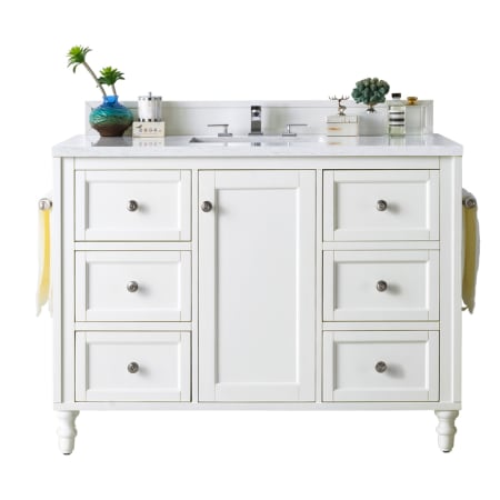 A large image of the James Martin Vanities 301-V48-3WZ Bright White