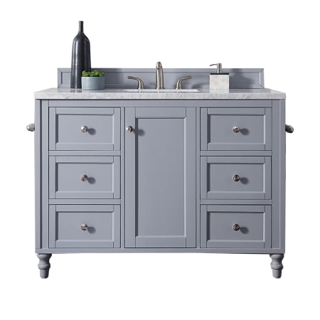 A large image of the James Martin Vanities 301-V48-3CAR Silver Gray