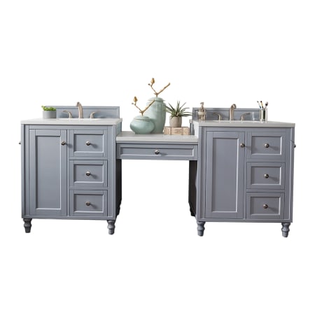 A large image of the James Martin Vanities 301-V86-DU-3WZ Silver Gray