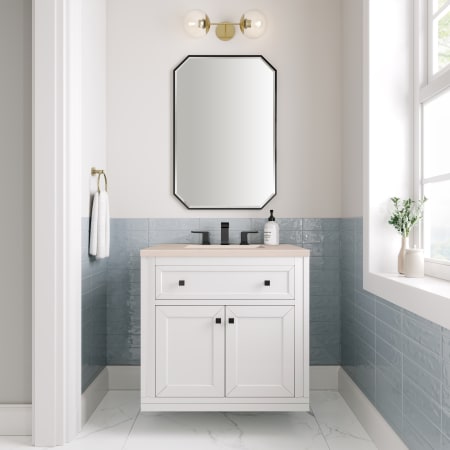 A large image of the James Martin Vanities 305-V30-3EMR-HW Alternate Image