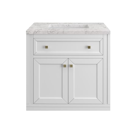A large image of the James Martin Vanities 305-V30-3EJP Glossy White