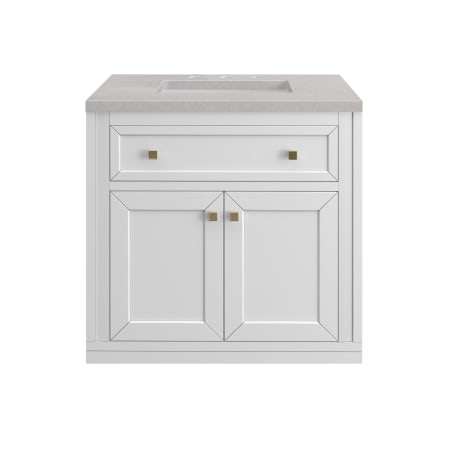 A large image of the James Martin Vanities 305-V30-3ESR Glossy White