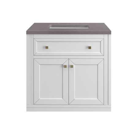 A large image of the James Martin Vanities 305-V30-3GEX Glossy White